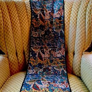 Liberty of London Vintage Multicolor Floral Silk Scarf 50x11